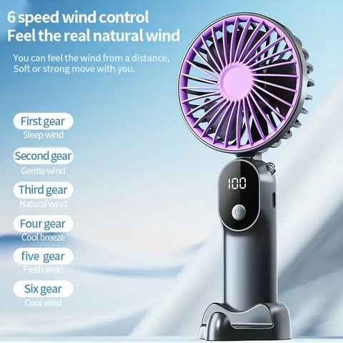 1200mAh battery handheld fan usb charging personal pocket fan mini portable small fan